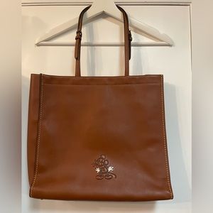 Disney X Coach Mickey Skinny Brown Tote Glove-tanned Leather Limited Edition
